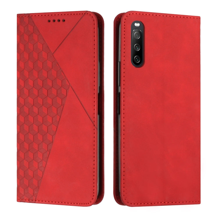 For Sony Xperia 10 IV Diamond Splicing Skin Feel Magnetic Leather Phone Case