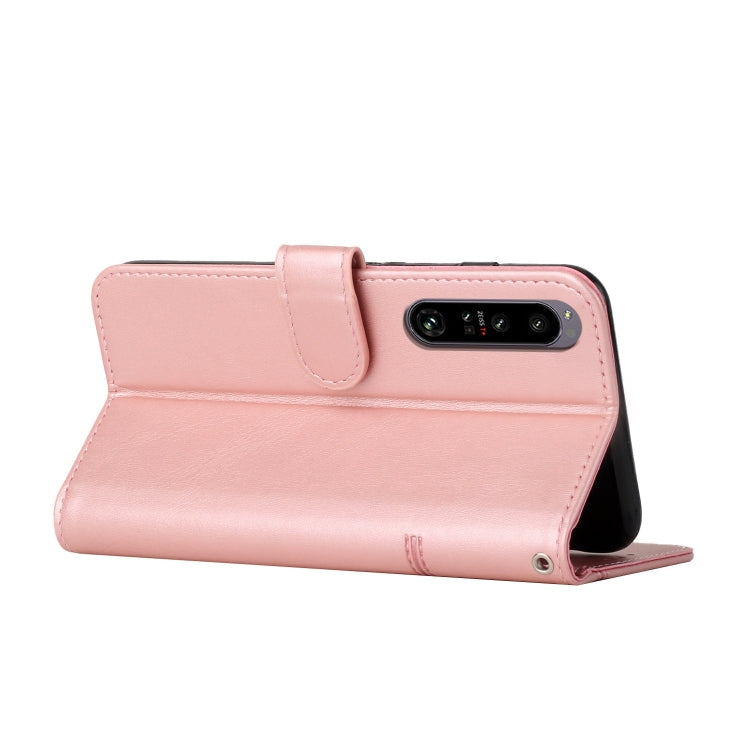 For Sony Xperia 1 IV Stitching Calf Texture Buckle Leather Phone Case