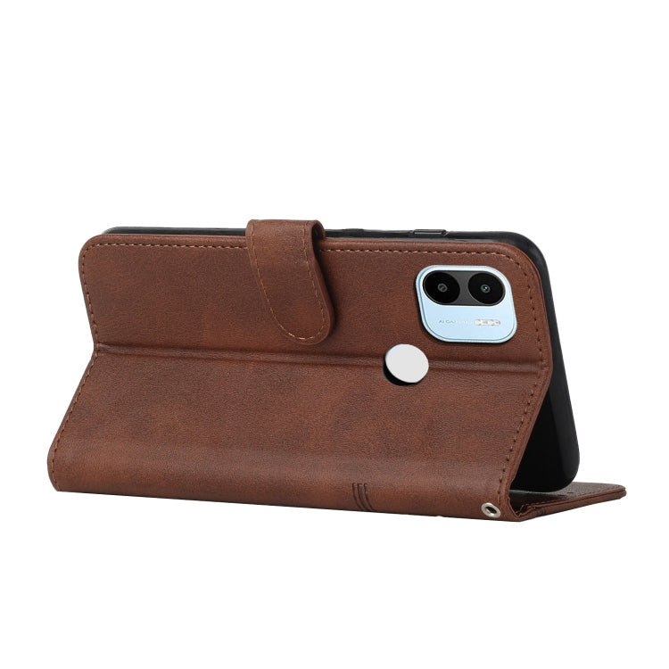 For Xiaomi Redmi A1+ Stitching Calf Texture Buckle Leather Phone Case