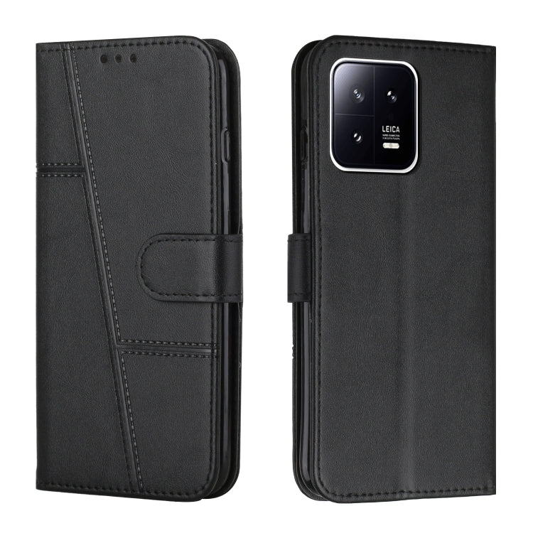 For Xiaomi 13 Stitching Calf Texture Buckle Leather Phone Case