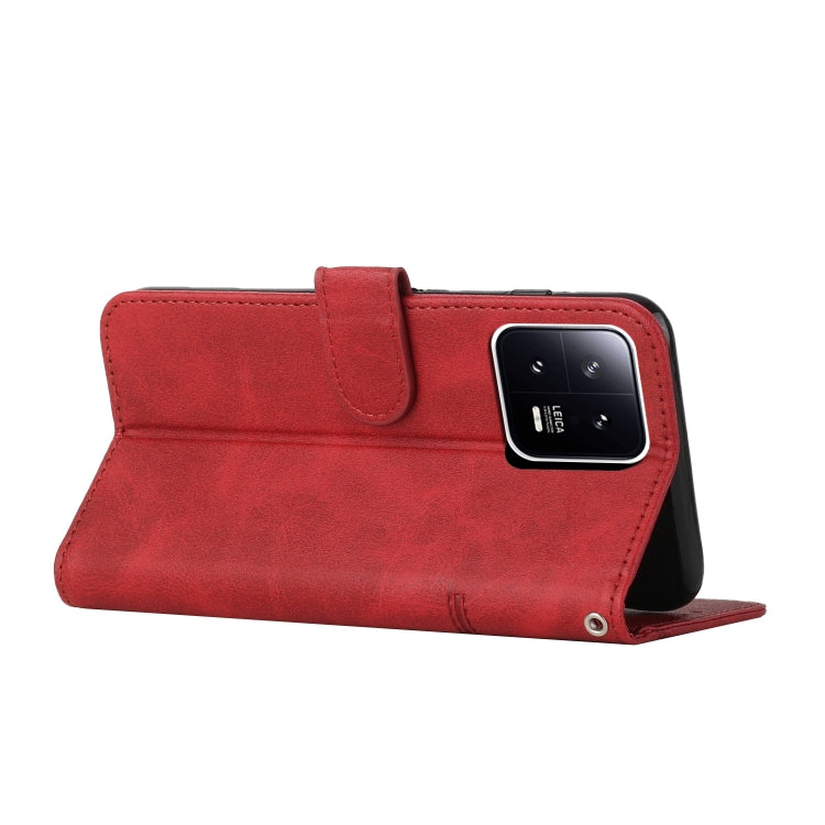 For Xiaomi 13 Pro Stitching Calf Texture Buckle Leather Phone Case