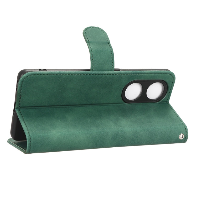 For OPPO A1 Pro Skin Feel Magnetic Flip Leather Phone Case