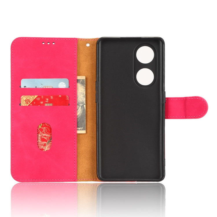 For OPPO A1 Pro Skin Feel Magnetic Flip Leather Phone Case