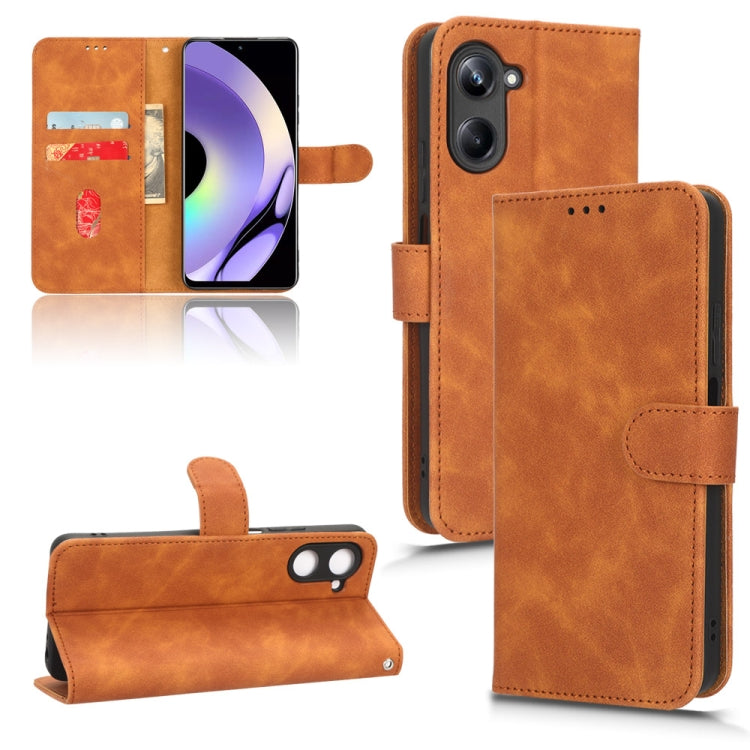 For Realme 10 Pro Skin Feel Magnetic Flip Leather Phone Case