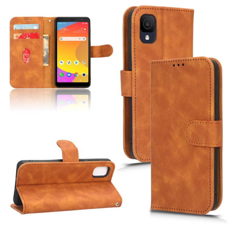 For TCL ION Z Skin Feel Magnetic Flip Leather Phone Case