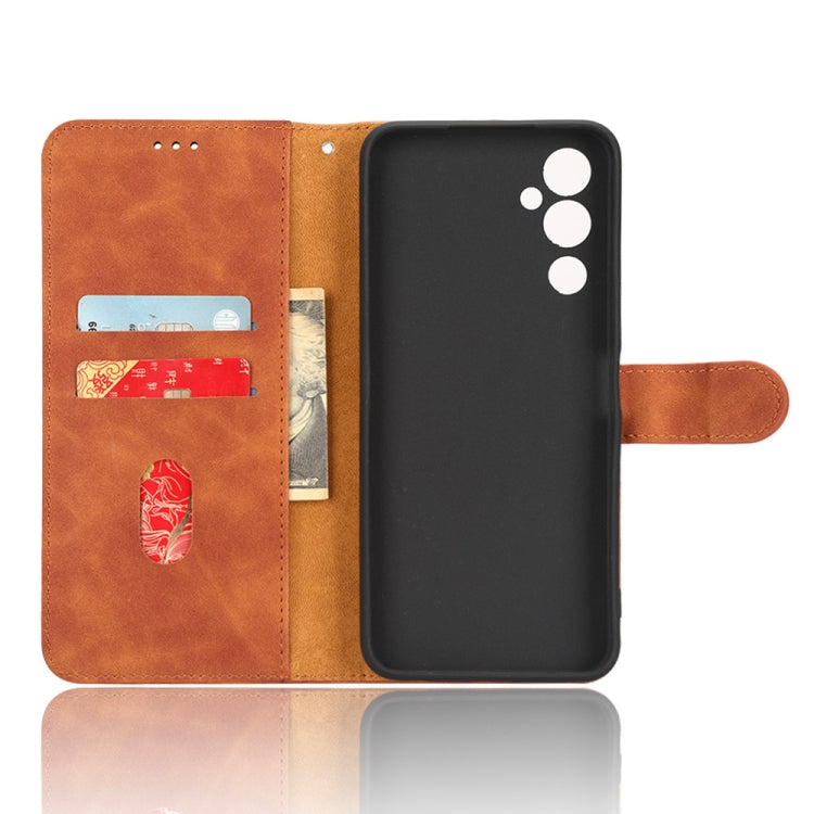 For Tecno Pova 4 Skin Feel Magnetic Flip Leather Phone Case