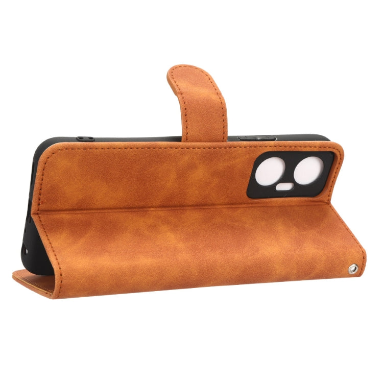 For Infinix Hot 20 5G Skin Feel Magnetic Flip Leather Phone Case