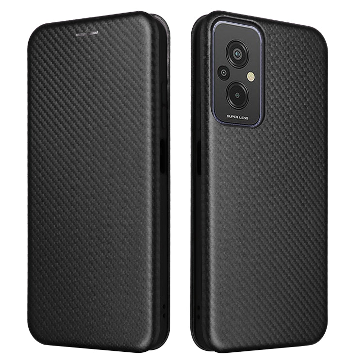 For Xiaomi Redmi 11 Prime 4G Carbon Fiber Texture Flip Leather Phone Case