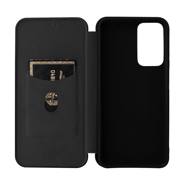 For Xiaomi Redmi 11 Prime 4G Carbon Fiber Texture Flip Leather Phone Case