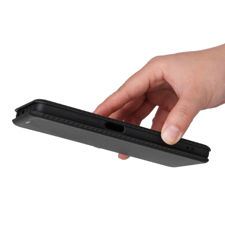 For Xiaomi Redmi 11 Prime 4G Carbon Fiber Texture Flip Leather Phone Case