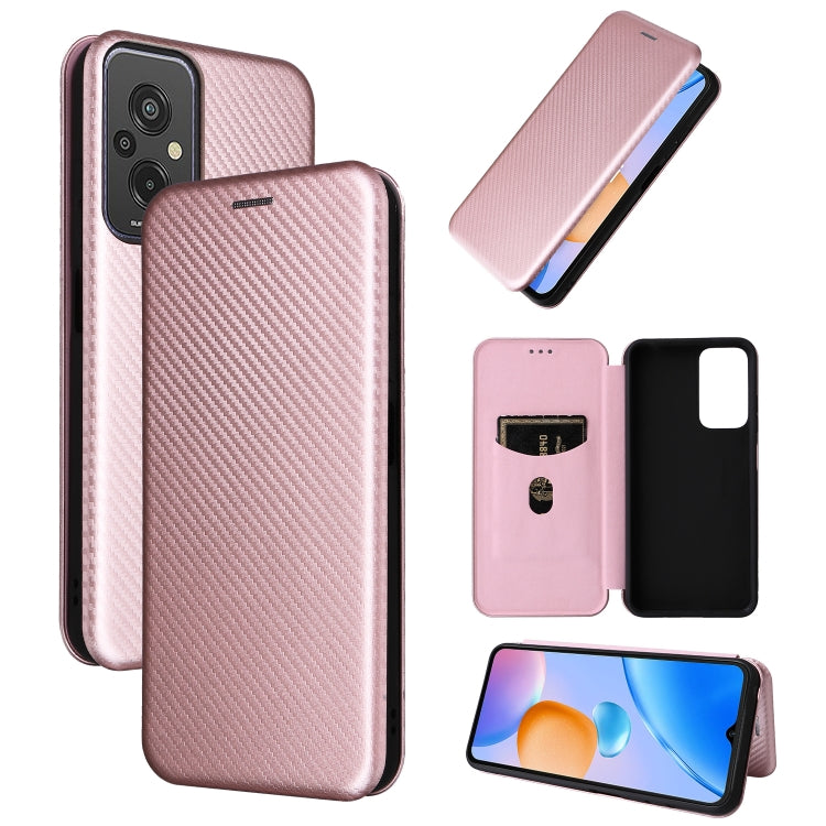 For Xiaomi Redmi 11 Prime 4G Carbon Fiber Texture Flip Leather Phone Case
