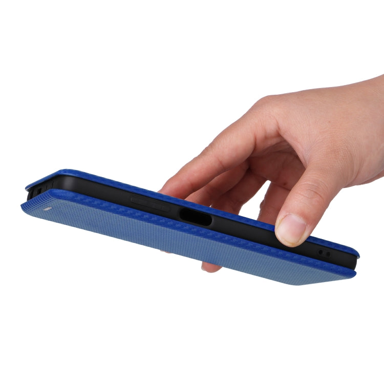 For Xiaomi Redmi 11 Prime 4G Carbon Fiber Texture Flip Leather Phone Case