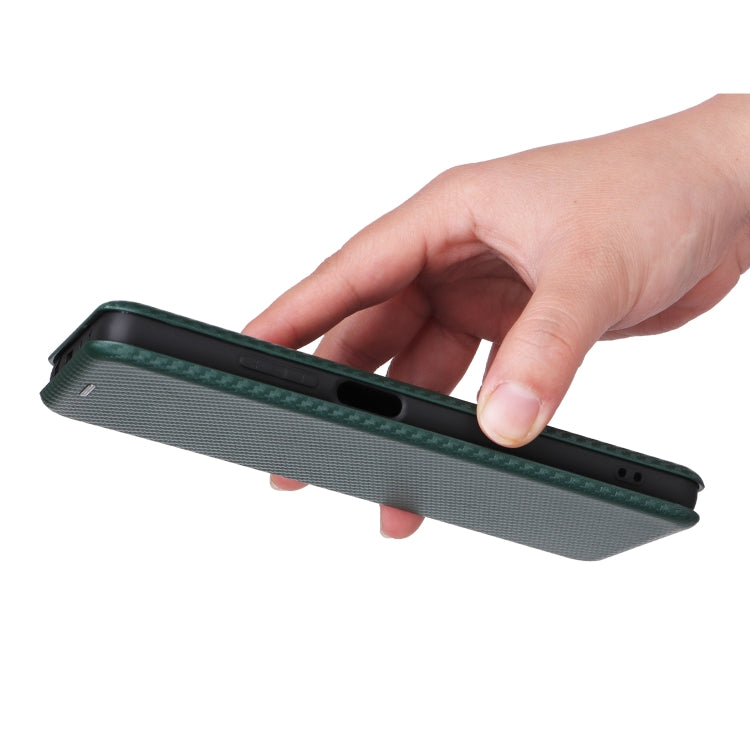 For Xiaomi Redmi 11 Prime 4G Carbon Fiber Texture Flip Leather Phone Case