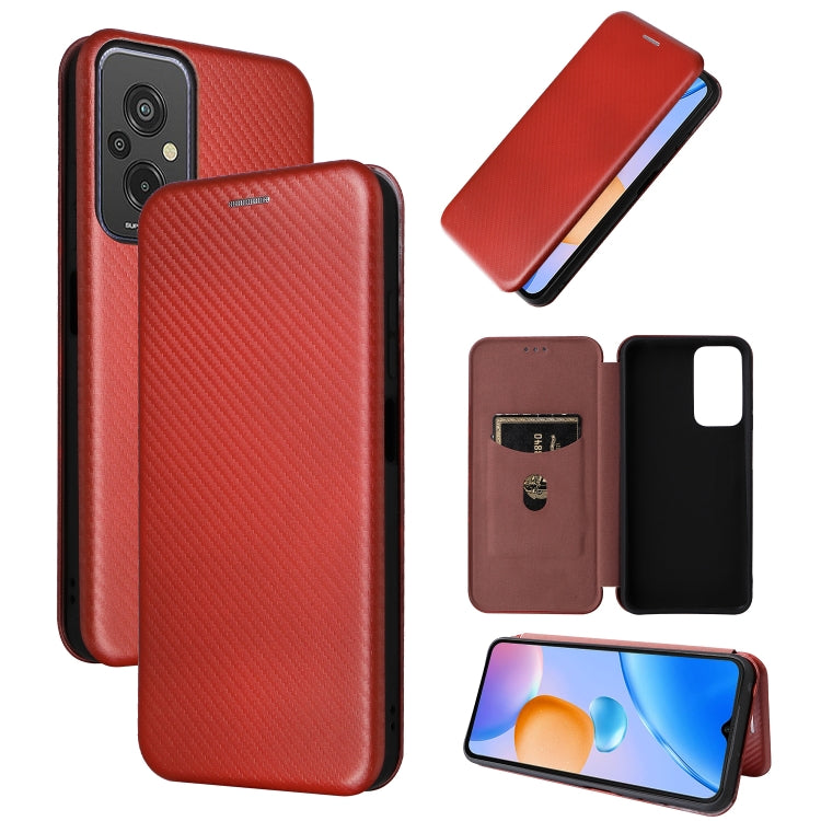 For Xiaomi Redmi 11 Prime 4G Carbon Fiber Texture Flip Leather Phone Case