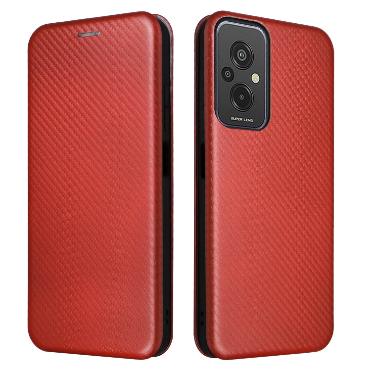 For Xiaomi Redmi 11 Prime 4G Carbon Fiber Texture Flip Leather Phone Case