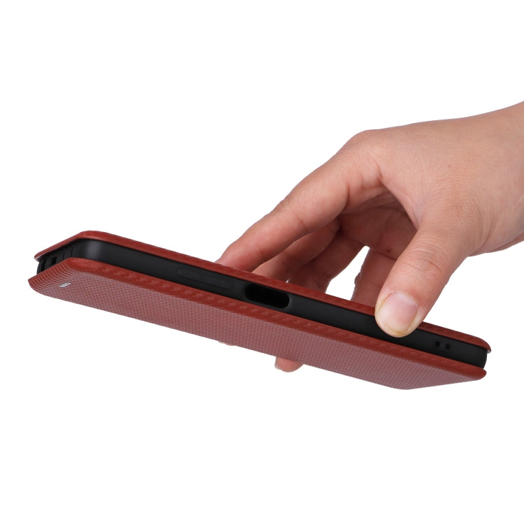 For Xiaomi Redmi 11 Prime 4G Carbon Fiber Texture Flip Leather Phone Case