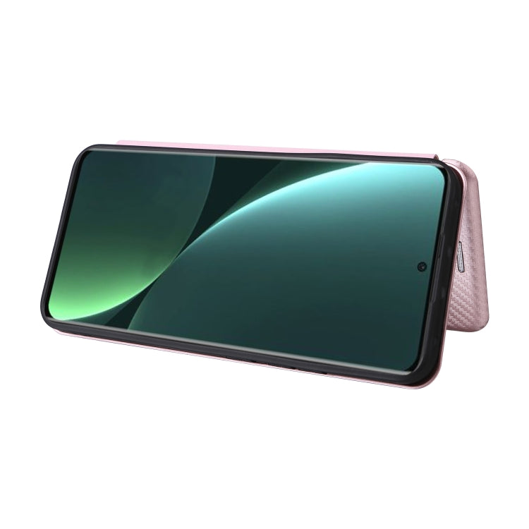 For Xiaomi 13 Carbon Fiber Texture Flip Leather Phone Case