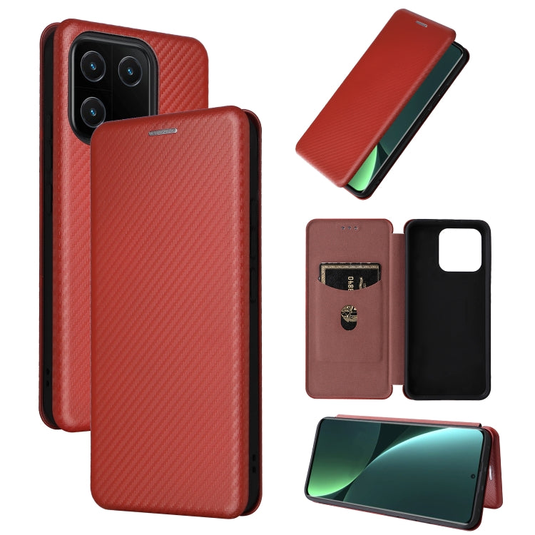 For Xiaomi 13 Carbon Fiber Texture Flip Leather Phone Case