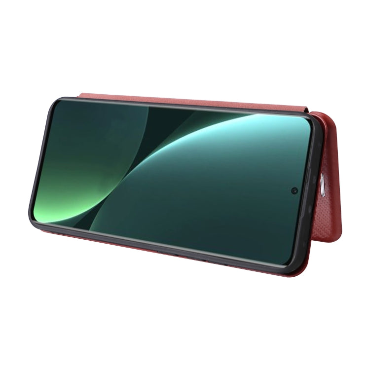 For Xiaomi 13 Carbon Fiber Texture Flip Leather Phone Case