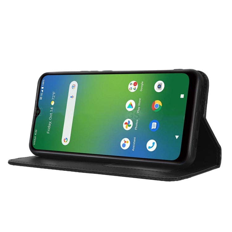 For Cricket Innovate E 5G Magnetic Buckle Retro Texture Leather Phone Case