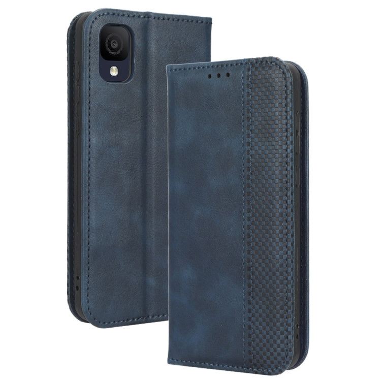 For TCL ION Z Magnetic Buckle Retro Texture Leather Phone Case