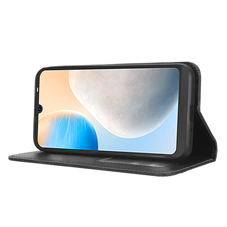 For Tecno Pop 6 BE7 Magnetic Buckle Retro Texture Leather Phone Case