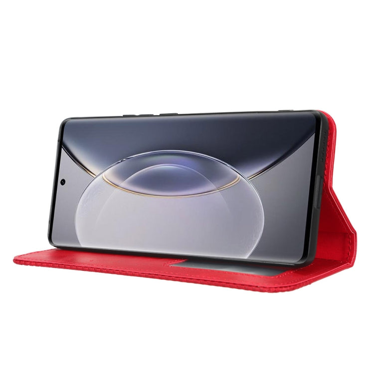 For vivo X90 Pro+ Magnetic Buckle Retro Texture Leather Phone Case