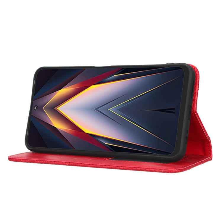 For Tecno Pova 4 Magnetic Buckle Retro Texture Leather Phone Case