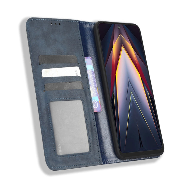 For Tecno Pova 4 Magnetic Buckle Retro Texture Leather Phone Case