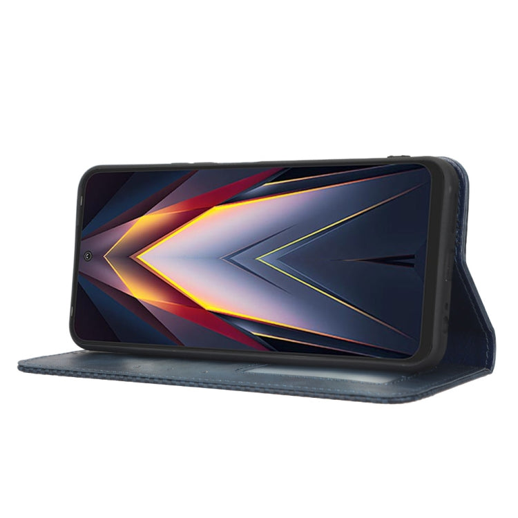 For Tecno Pova 4 Magnetic Buckle Retro Texture Leather Phone Case