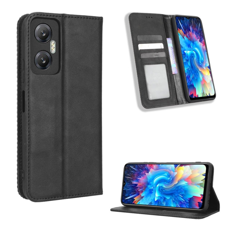 For Infinix Hot 20 5G X666B Magnetic Buckle Retro Texture Leather Phone Case