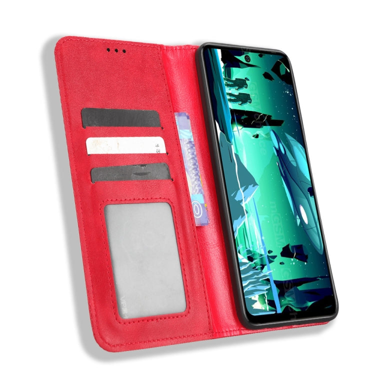 For Infinix Hot 20S X6827 Magnetic Buckle Retro Texture Leather Phone Case