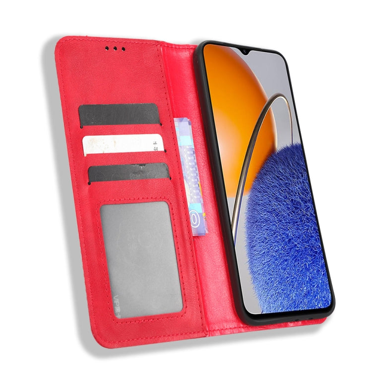 For Huawei nova Y61 Magnetic Buckle Retro Texture Leather Phone Case