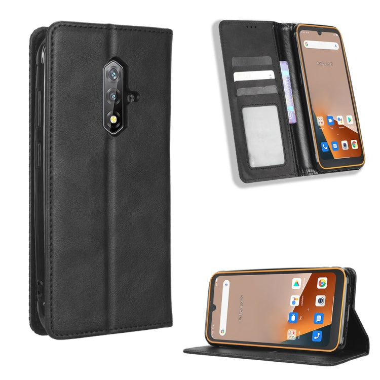For Blackview BV5200 Magnetic Buckle Retro Texture Leather Phone Case
