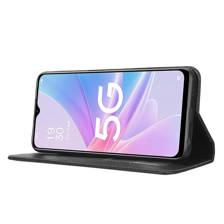 For OPPO A58 5G Magnetic Buckle Retro Texture Leather Phone Case