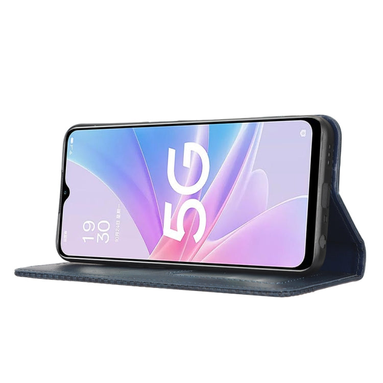 For OPPO A58 5G Magnetic Buckle Retro Texture Leather Phone Case