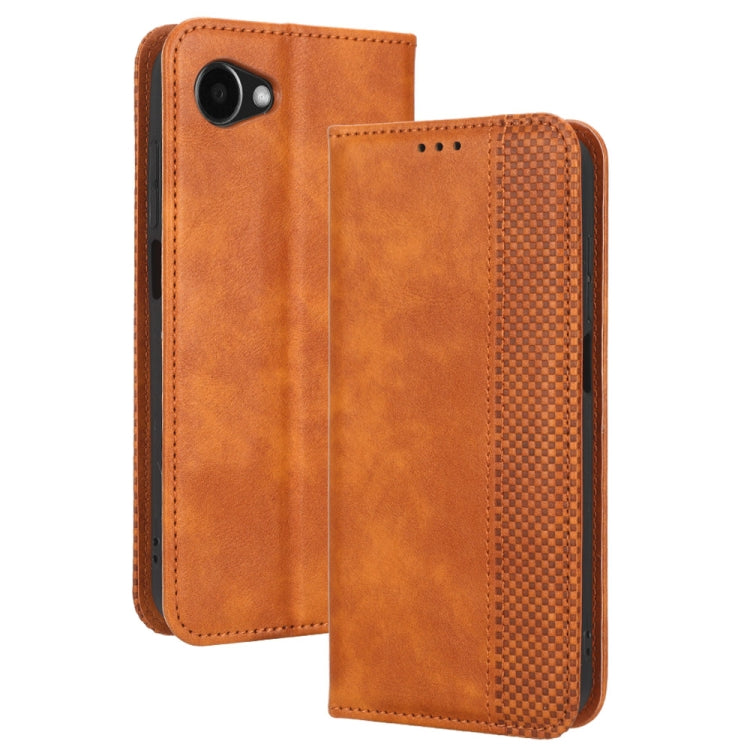 For Orbic JOY RC608L Magnetic Buckle Retro Texture Leather Phone Case