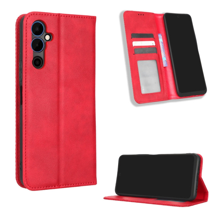 For Tecno Pova Neo 2 Magnetic Buckle Retro Texture Leather Phone Case