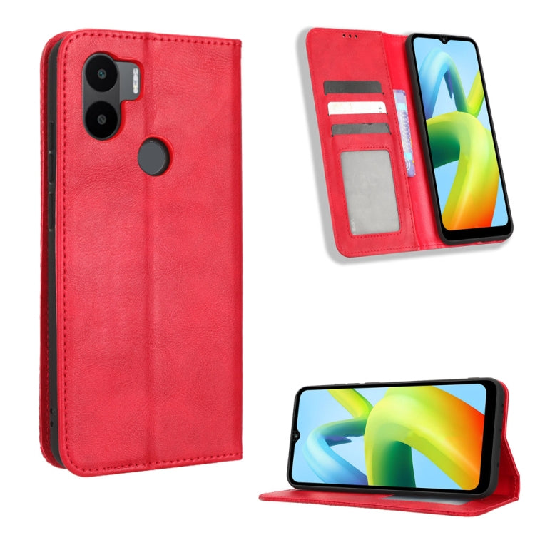 For Xiaomi Redmi A1+ Magnetic Buckle Retro Texture Leather Phone Case