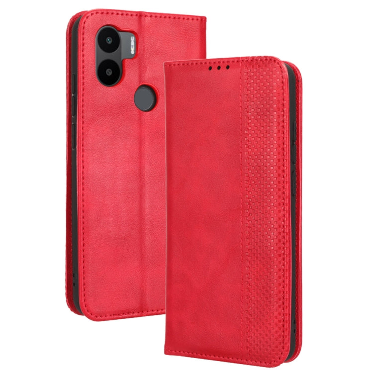 For Xiaomi Redmi A1+ Magnetic Buckle Retro Texture Leather Phone Case