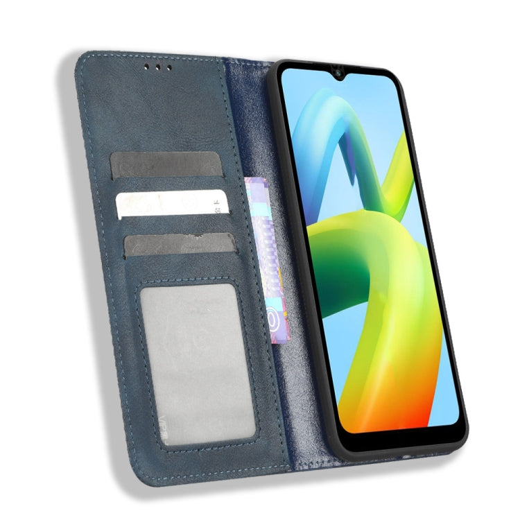 For Xiaomi Redmi A1+ Magnetic Buckle Retro Texture Leather Phone Case