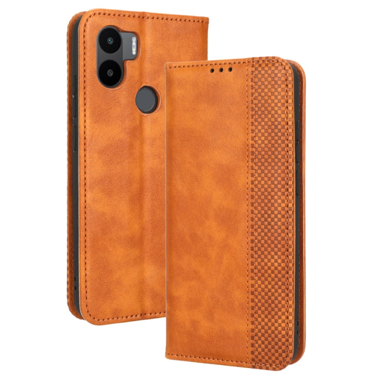 For Xiaomi Redmi A1+ Magnetic Buckle Retro Texture Leather Phone Case