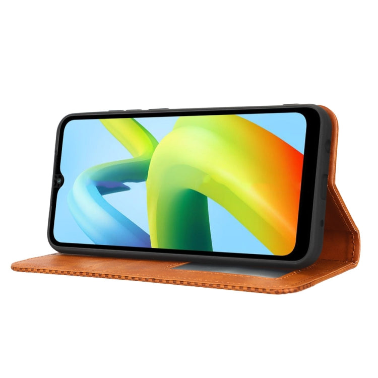 For Xiaomi Redmi A1+ Magnetic Buckle Retro Texture Leather Phone Case