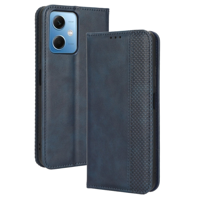 For Xiaomi Redmi Note 12 5G Magnetic Buckle Retro Texture Leather Phone Case