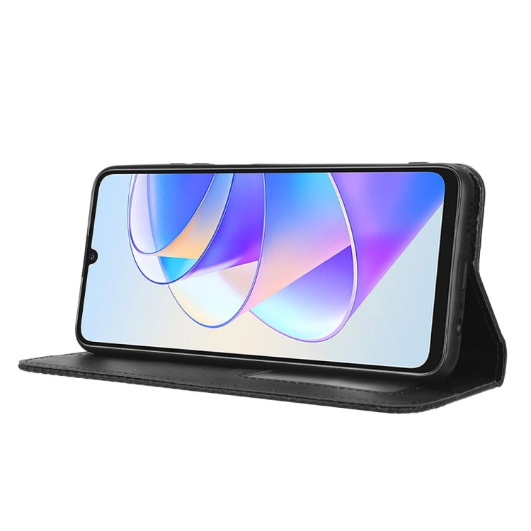 For Honor Play 40 Plus Magnetic Buckle Retro Texture Leather Phone Case