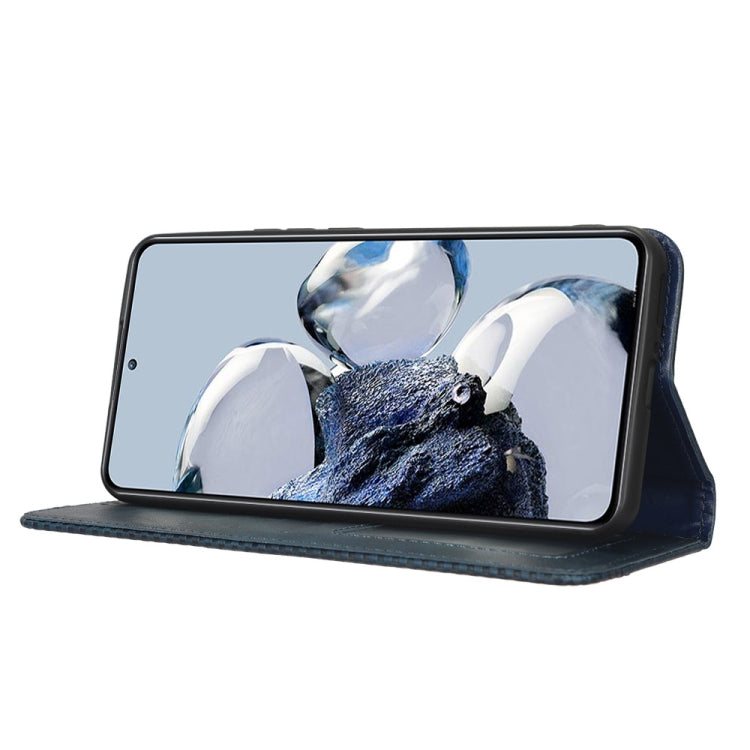 For Xiaomi 12T Pro Magnetic Buckle Retro Texture Leather Phone Case