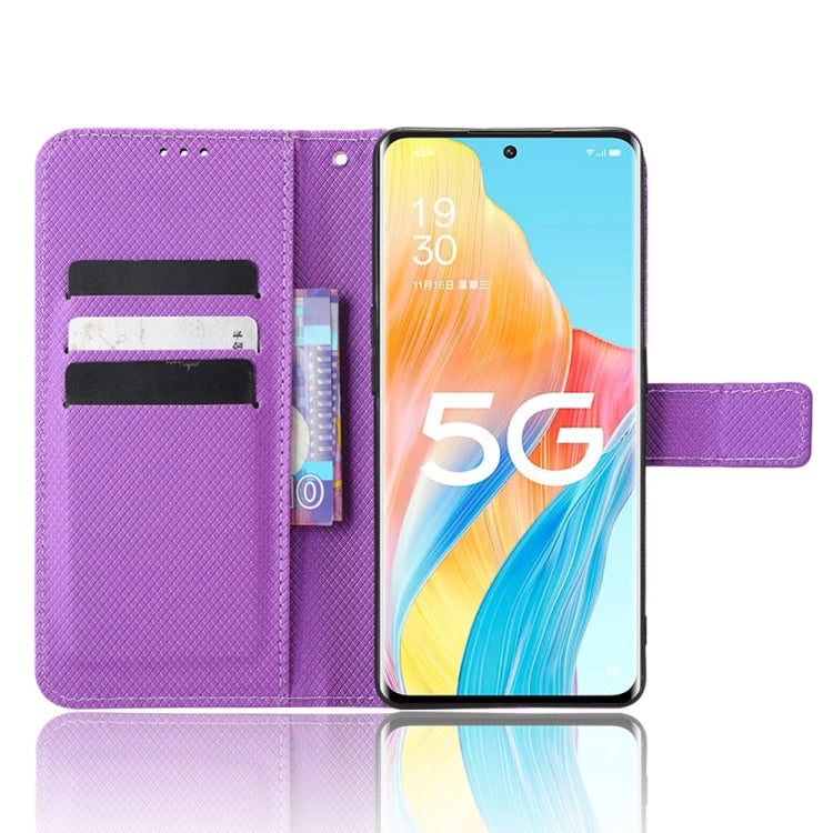 For OPPO A1 Pro Diamond Texture Leather Phone Case