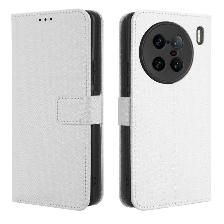 For vivo X90 Pro+ Diamond Texture Leather Phone Case