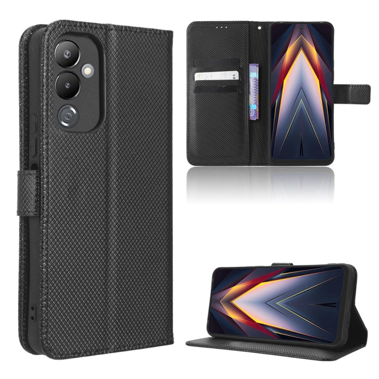 For Tecno Pova 4 Diamond Texture Leather Phone Case