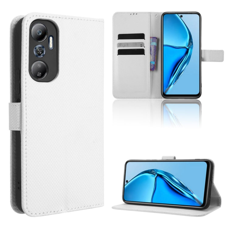 For Infinix Hot 20 4G X682B Diamond Texture Leather Phone Case